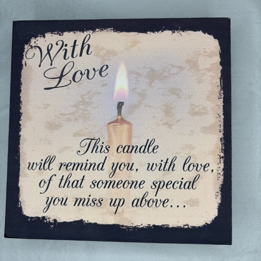 Rememberance Light Up Sign Candle Someone in Heaven Memorial Missing Loved One